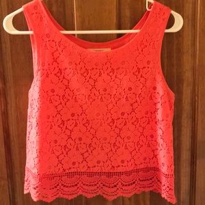 Forever 21 lace coral top